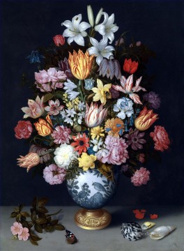 フラワーズ Painting - ボシャールト・アンブロジウスの静物花瓶と花